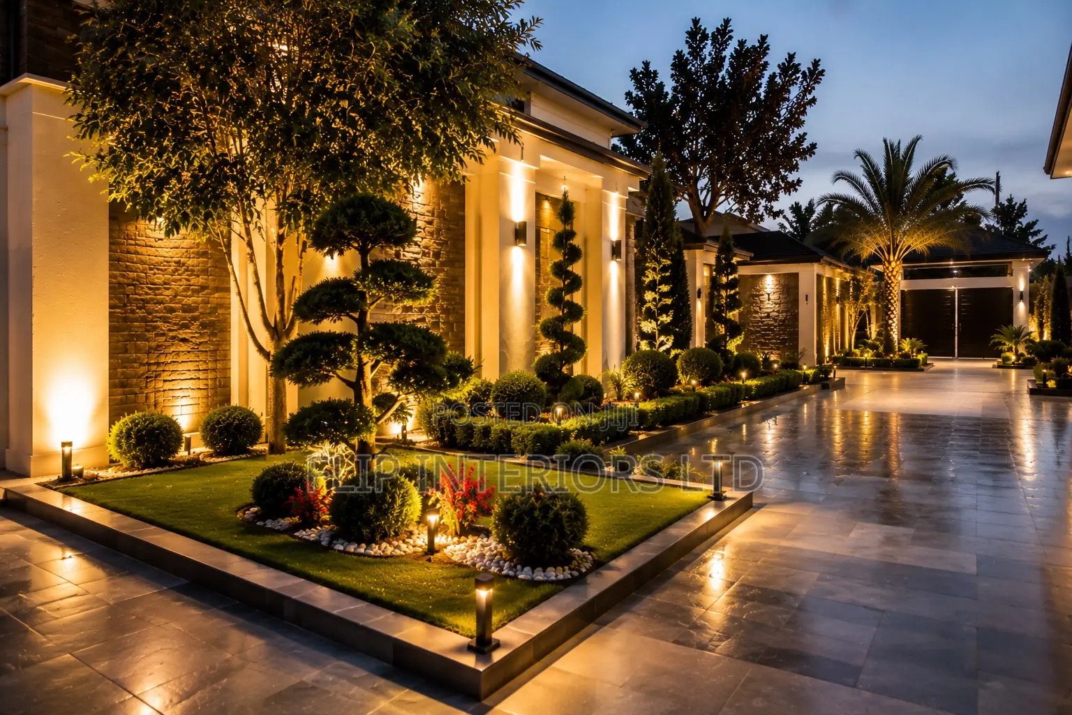 Luxury Compound Landscaping Decorative Finishing Services