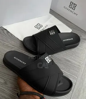 Givenchy Criss Cross Logo Slides Sandals
