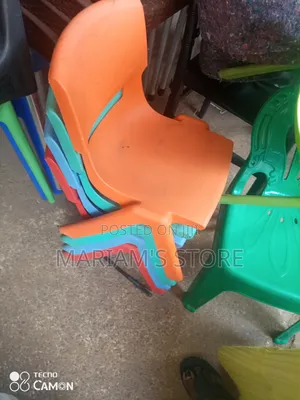 Stackable Plastic Armless Chairs for Kids in Various Colors ,