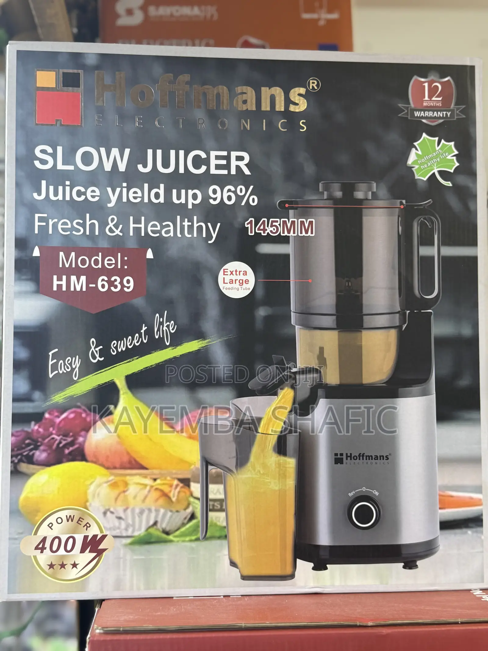 Hoffmans 400w Slow Juicer (Hm-639) - Brand New
