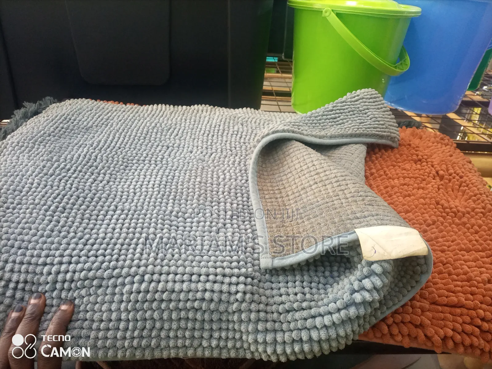 Bathroom Mats With a Noodle" Design With Non-Slip Backing for Safety