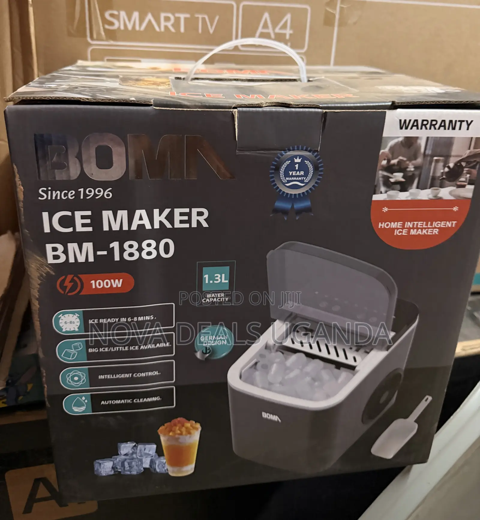 Bomn 1.3l Commercial Electric Ice Cube Maker 100w