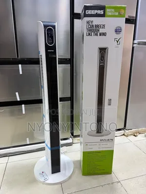 Geepas Digital Oscillating Silent Tower Fan With Remote Controller