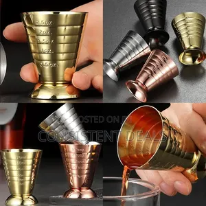 2pcs Cocktail Jigger, 75ml Bar Cocktail Measure Cup