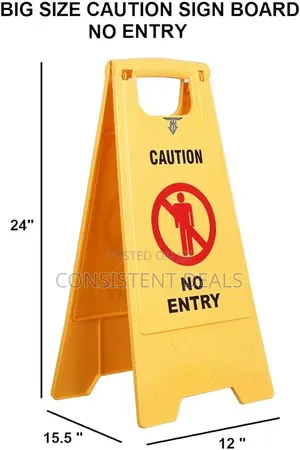 Caution Sign Board | Abs-plastic Caution Standing Board