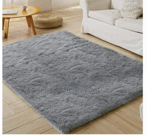 1.5 X2m Medium Fluffy Center Carpets Fluffy Rugs - Grey