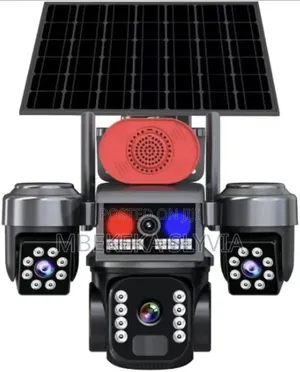 Solar Camera Triple Lens/3 PTZ Security Surveillance Camera 12mp