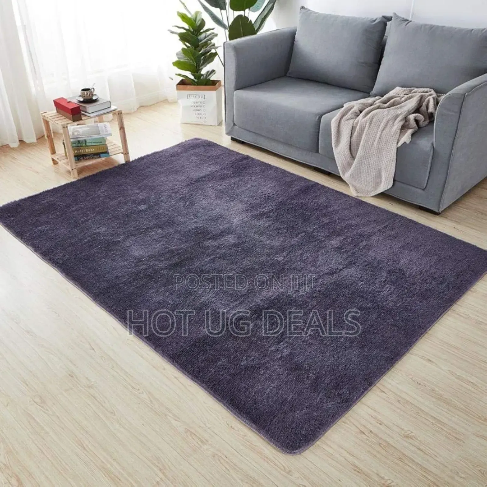 1.5 X2m Medium Fluffy Center Carpets - Light Purple