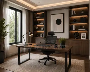 Modern Home Library Office Interior Finishing Services