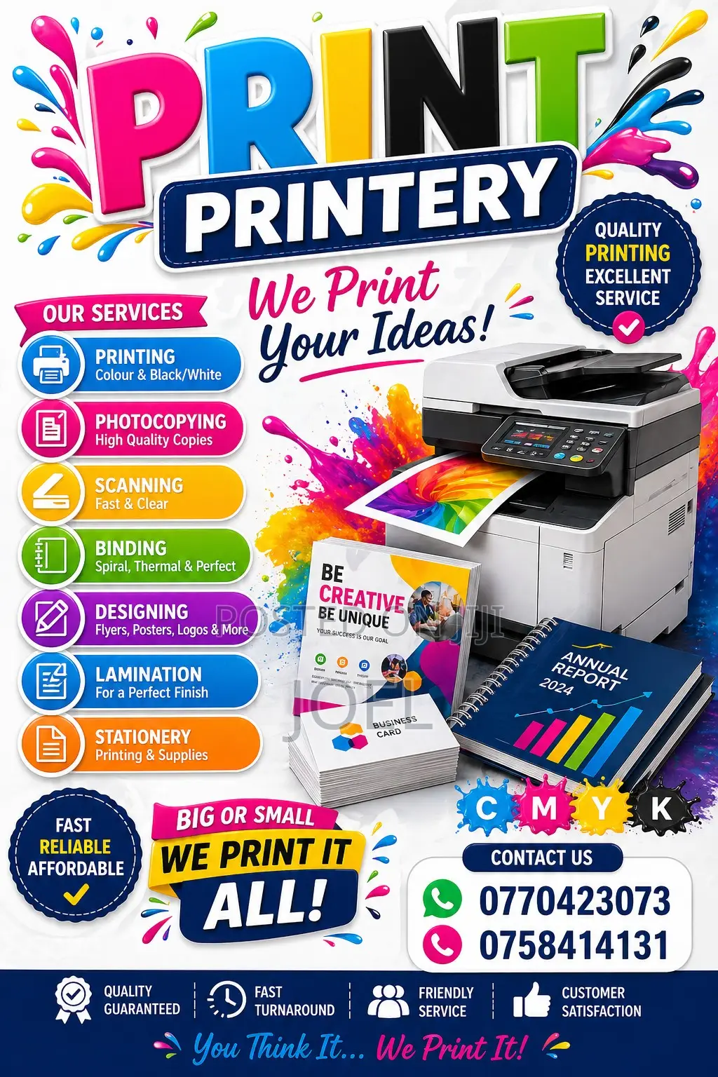 Graphics Designing Printing