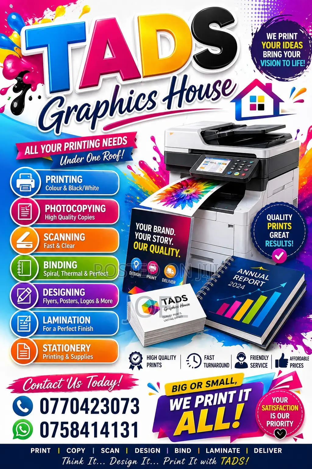 Graphics Designing Printing