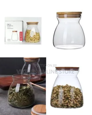 Transparent Kitchen Sealed Glass Food Coffee Sugar Storage Jar