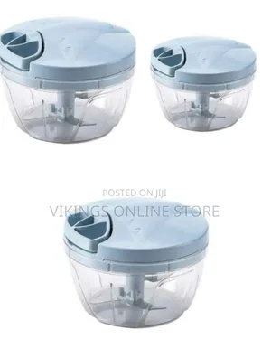 520ml Mini Hand Pull Chopper Food Processor, Blue