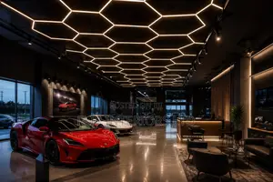 Contemporary Auto Display Space Construction Solutions