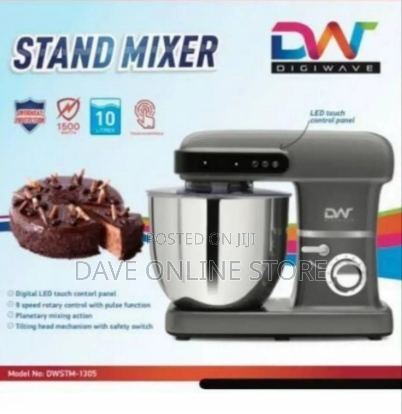Digiwave Powerful and Versatile Stand Mixer, 1200 Watts