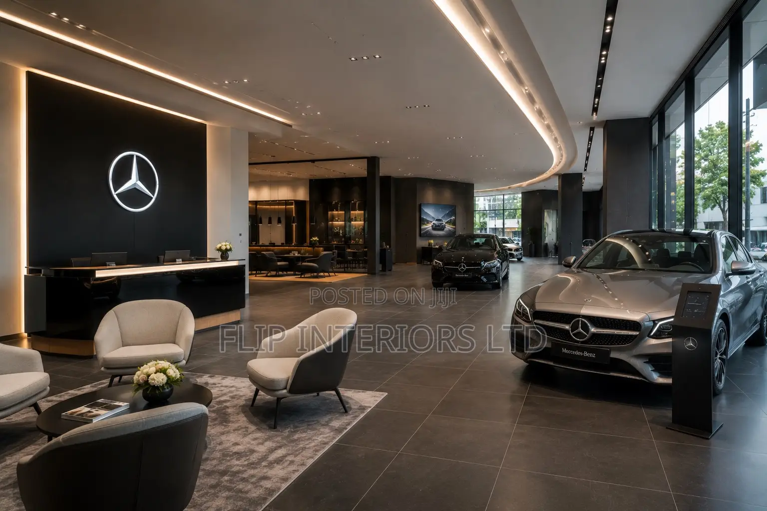 Contemporary Auto Gallery Remodeling Finishing Solutions