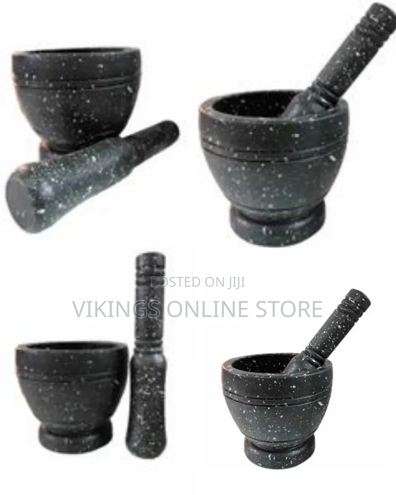 Spice Grinding Granite Mortar and Pestle-Black