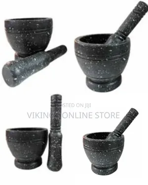 Spice Grinding Granite Mortar and Pestle-Black