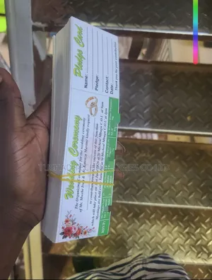 Pledge Cards for Invitation, Wedding, Introduction Ceremonies