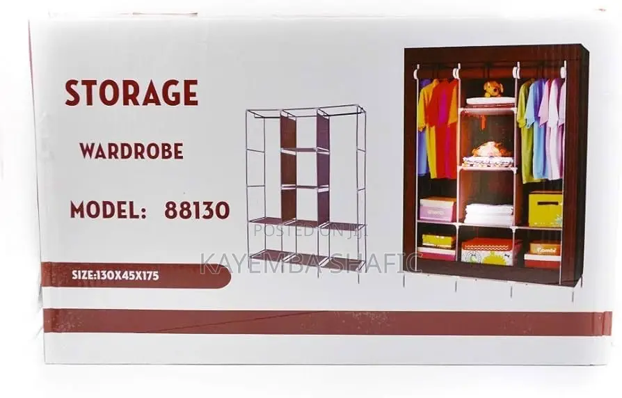 Portable Storage Wardrobe - Model 88130 (130x45x175 Cm)