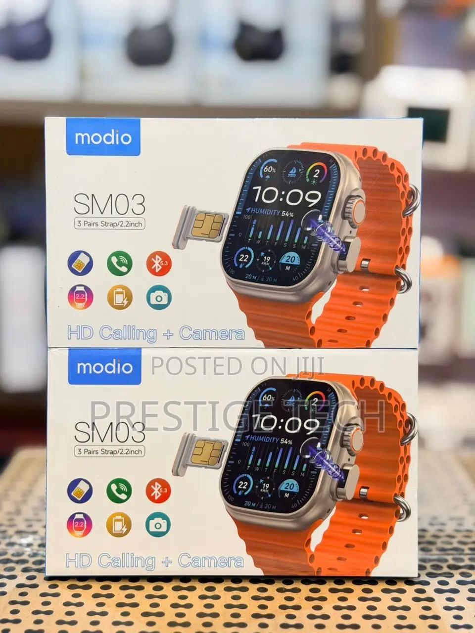 Modio Sm03 Smart Watch With Sim Card Support Built-in Camera