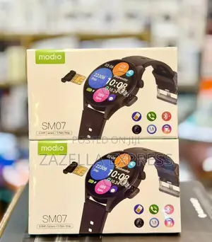 Modio Sm07 Smartwatch With 1.5 Inch Sim Card Slot 3 Pair Straps