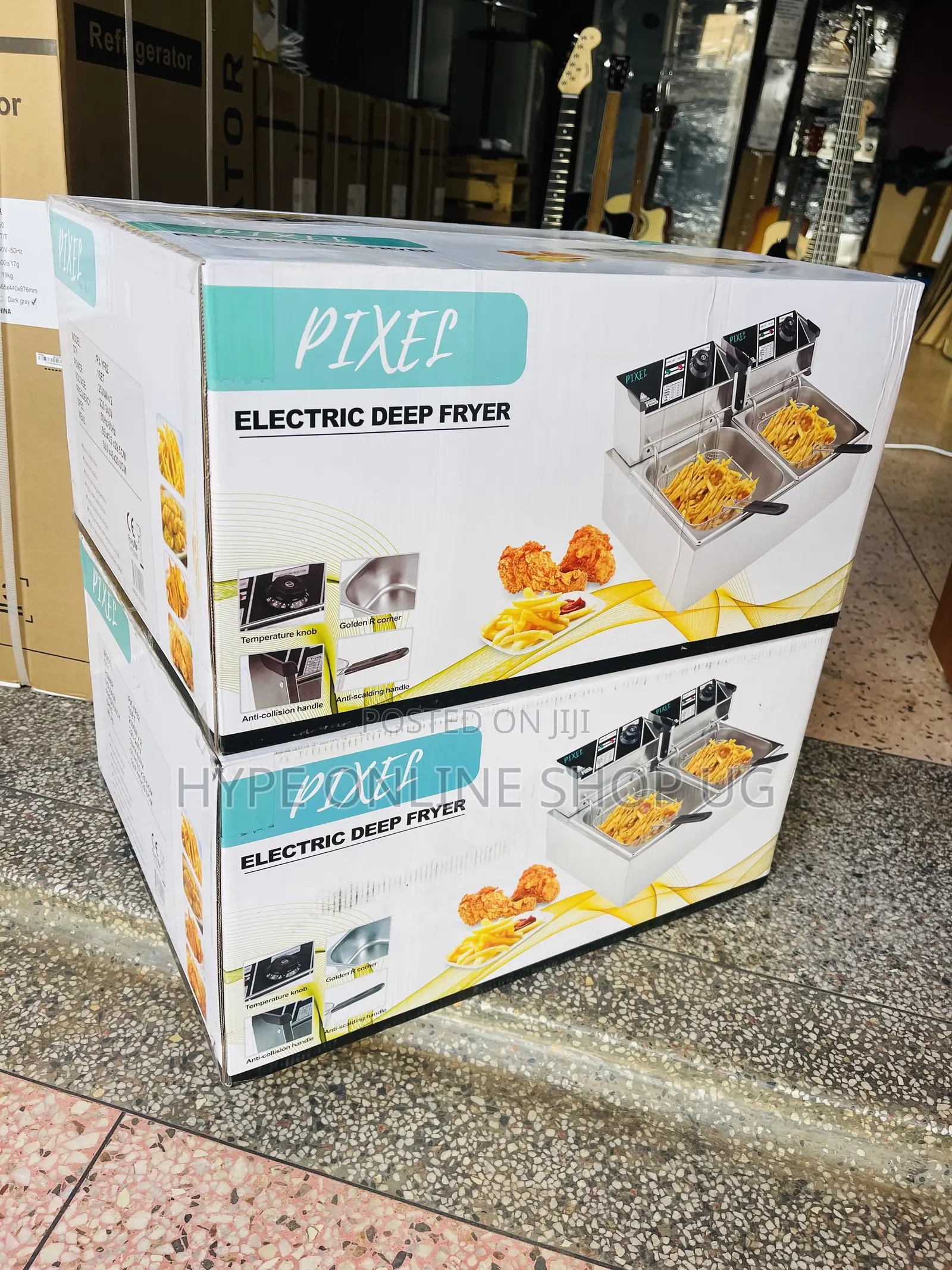 Durable Stainless Steel Double Electric Deep Fryer
