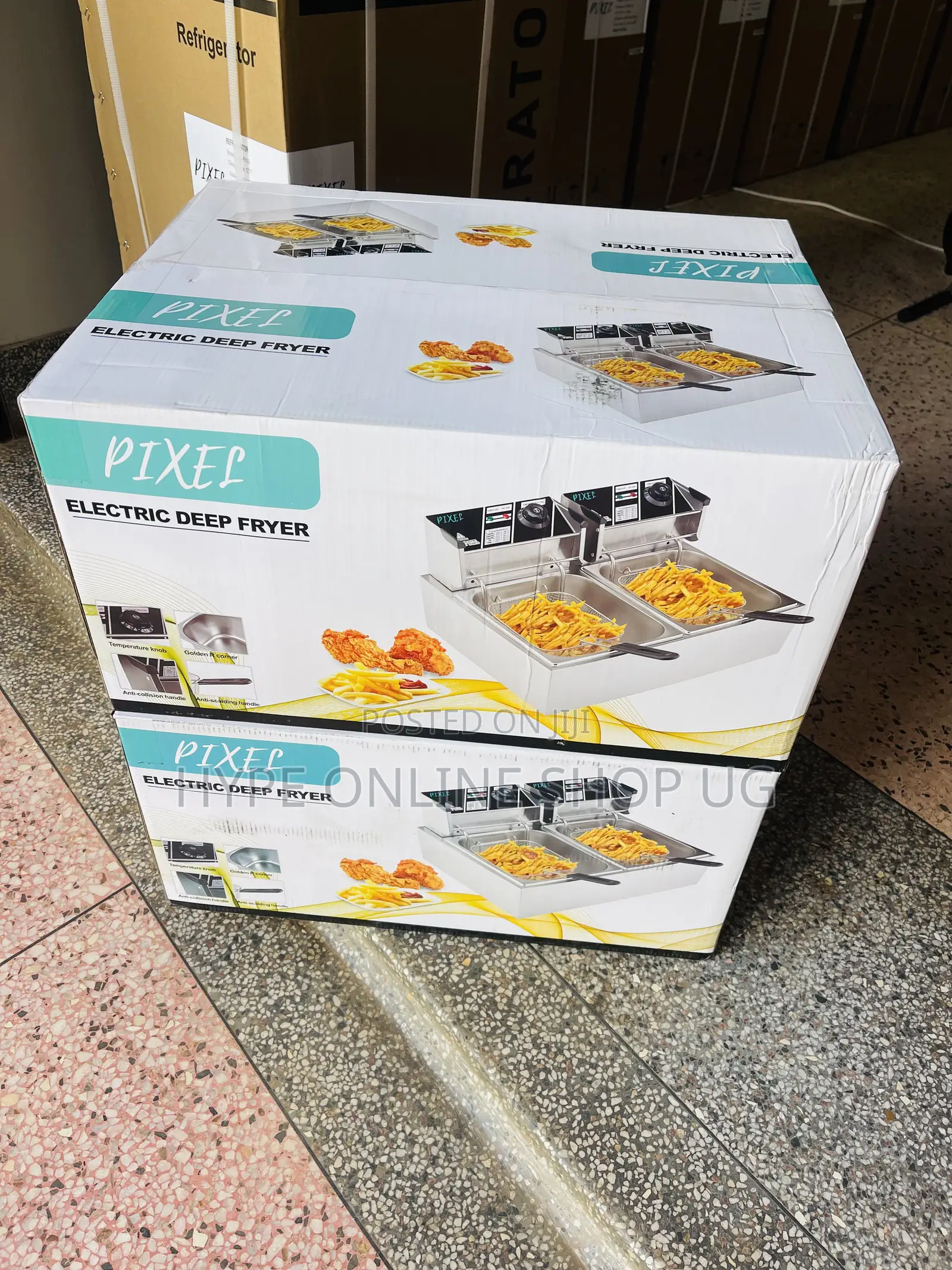 Durable Stainless Steel Double Electric Deep Fryer