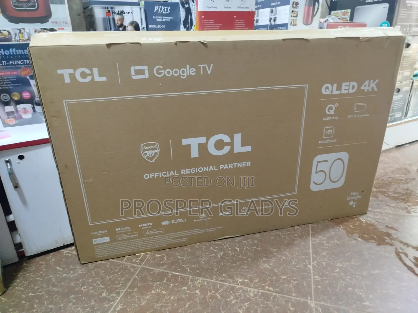 TCL 50 Smart Qled Android Digital Flat Screen Flameless.