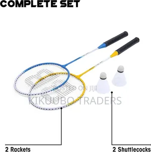 Badminton Racquets and Shuttlecocks With Carry Bag