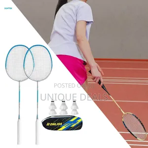 Badminton Racquets and Shuttlecocks With Carry Bag