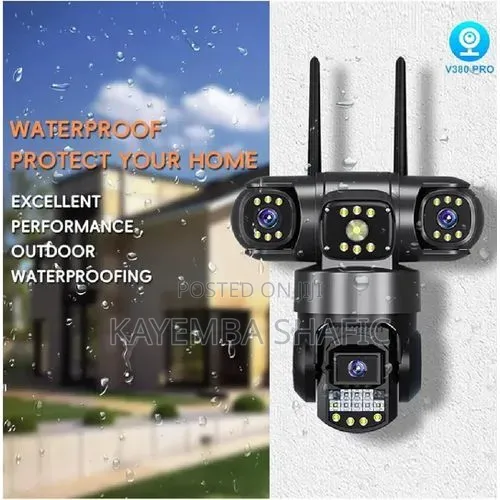 Three Lens PTZ Ip Camera Outdoor Hd Three Screen 4g Security