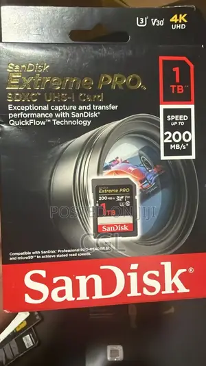 1tb Sandisk Extreme Pro Memory Sd Card for Cameras