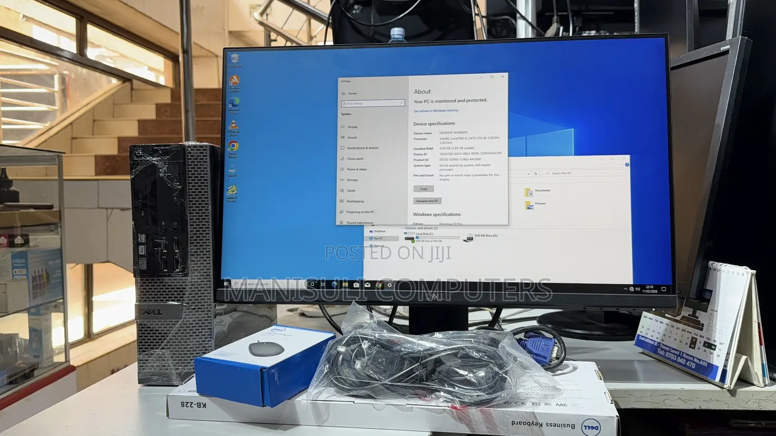 Desktop Computer Dell 4GB Intel Core i5 HDD 500GB