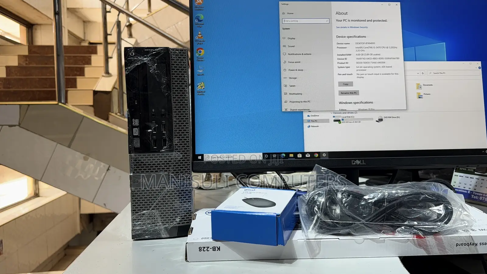 Desktop Computer Dell 4GB Intel Core i5 HDD 500GB
