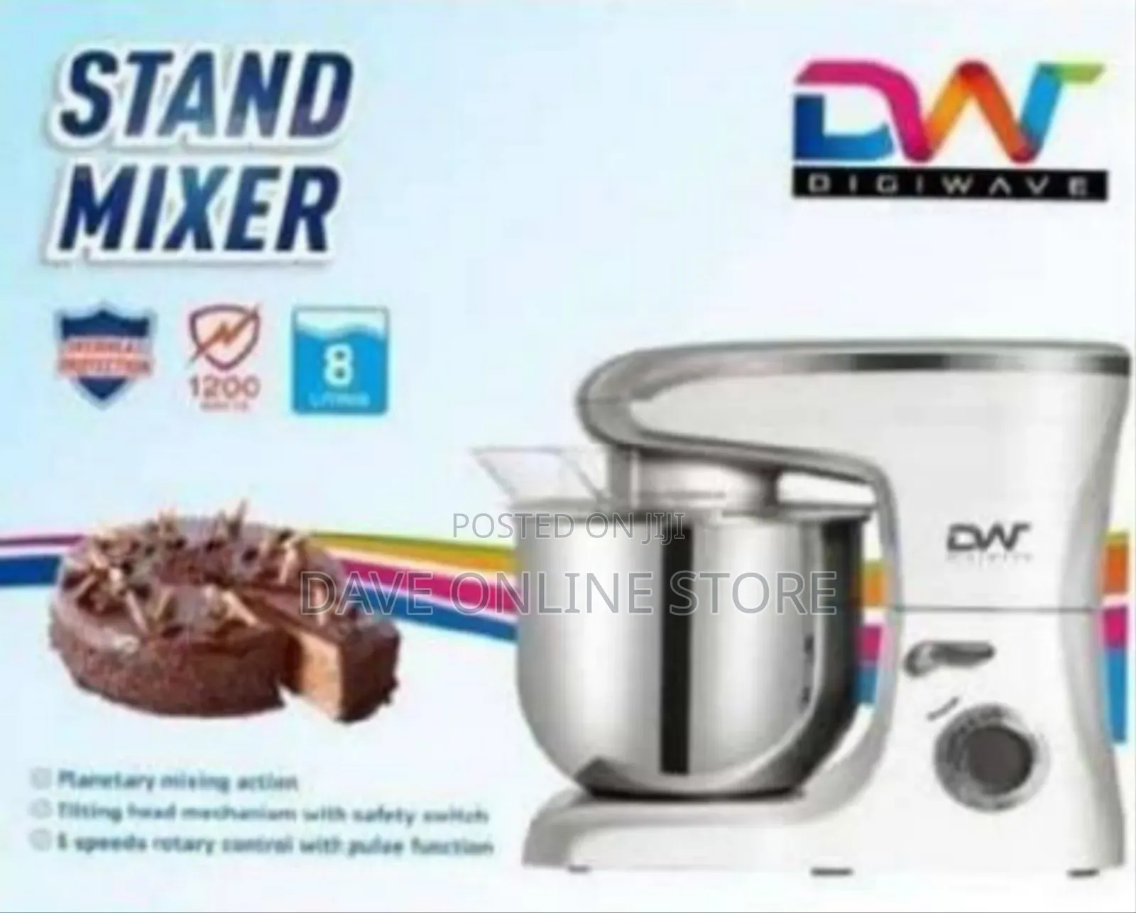 Digiwave Promaster 10l Planetary Stand Mixer With Led Touch Control
