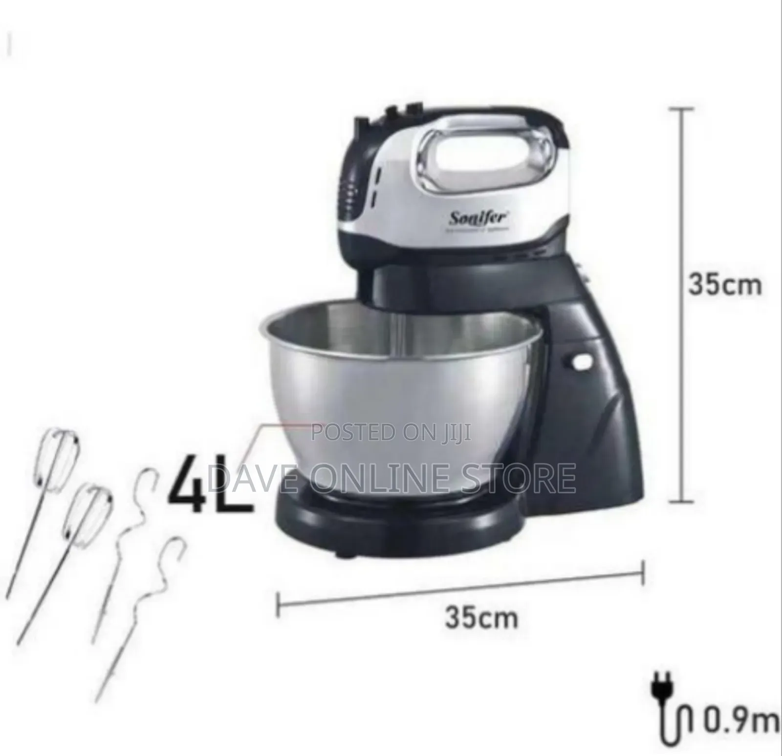 Sonifer 4l Electric Dough Hand Stand Mixer