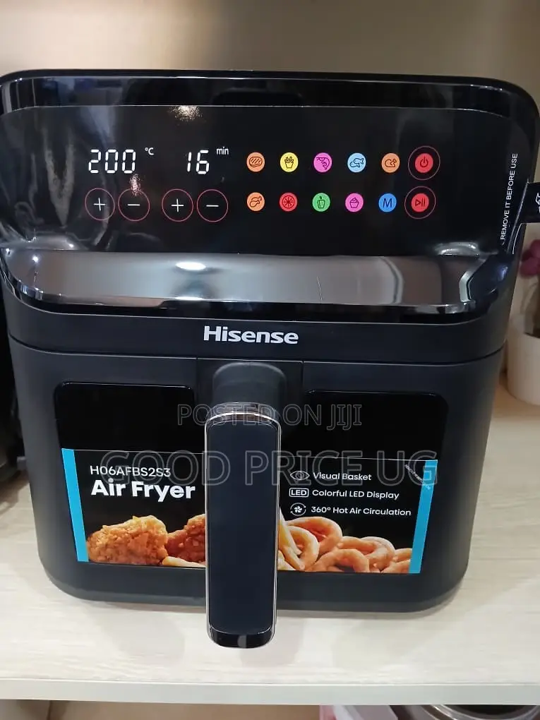 Hisense Digital Air Fryevisual Basket and Colorful Led Display.