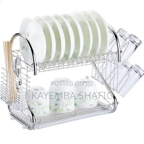 2 Tier Stainless Steel Dish Rack