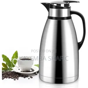 Always Vacuum Flask (Pressing) 2 Litres - Silver, Black.