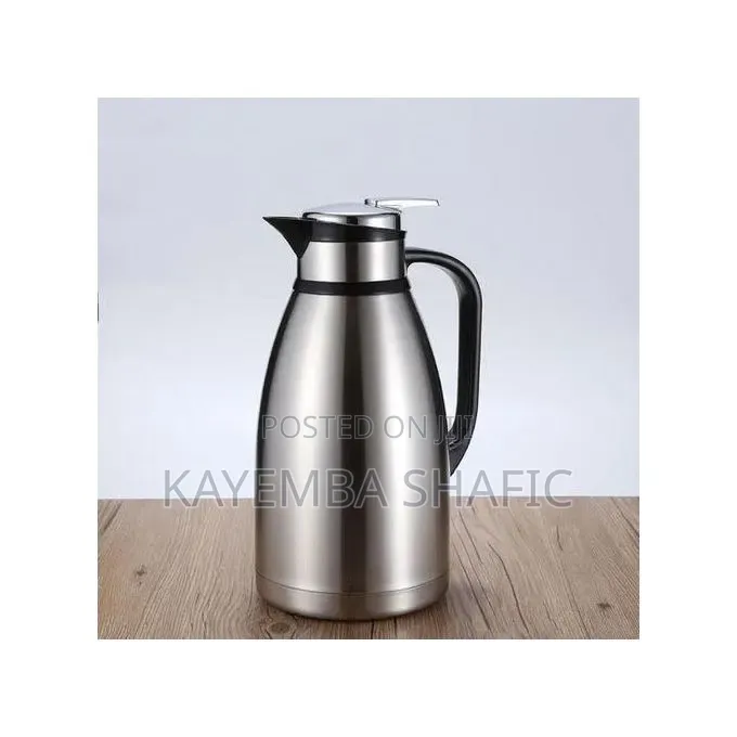 Always Vacuum Flask (Pressing) 2 Litres - Silver, Black.
