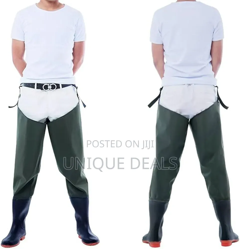 Fishing Waders Hip Waders Pvc Waterproof With Anti Slip Boots