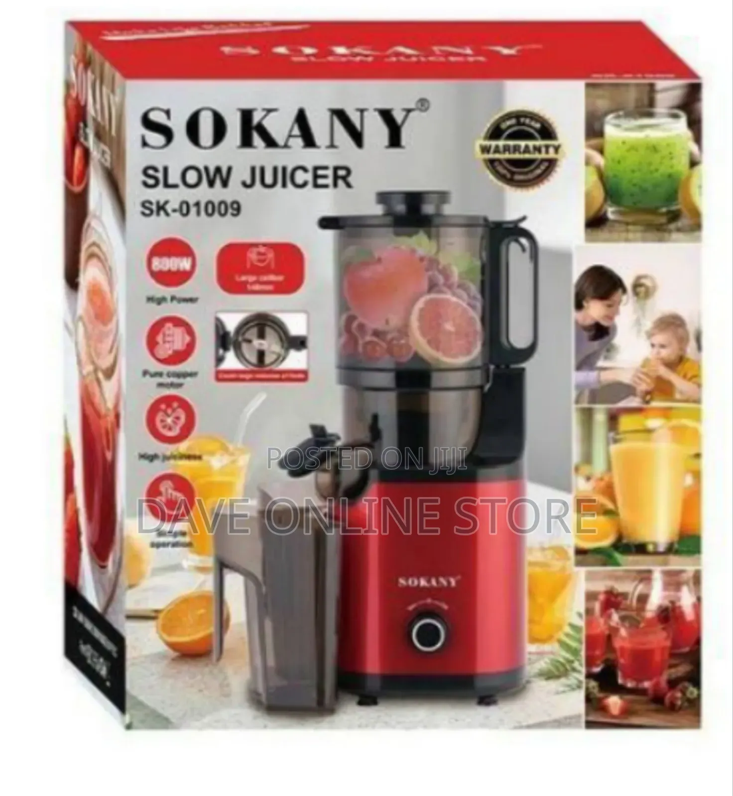 Sokany Slow Masticating Juicer