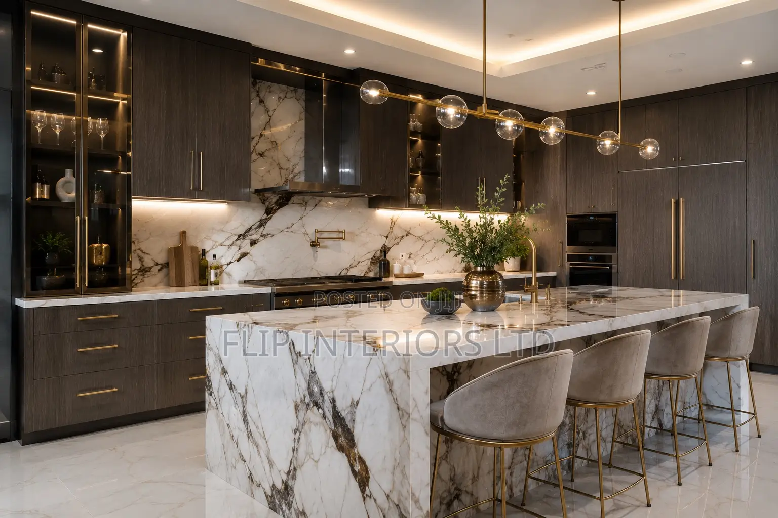 Luxury Marble Kitchen Cabinet Services