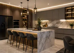 High-End Kitchen Space Planning Interior Design Solutions