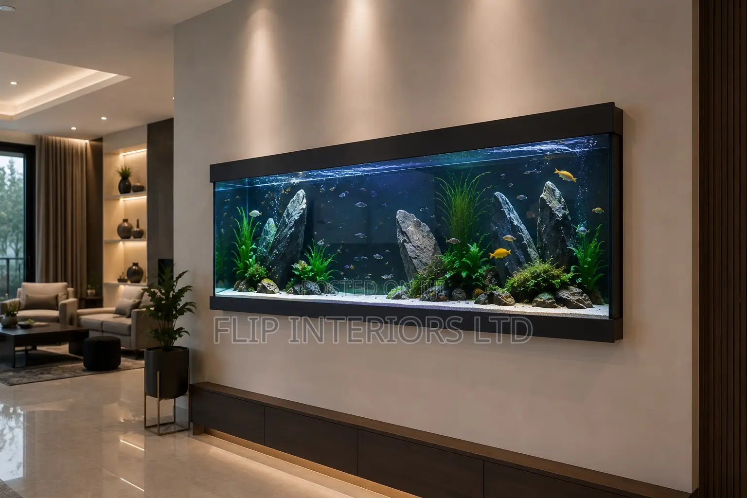 Contemporary Wall-Mounted Aquarium Installation Solutions.