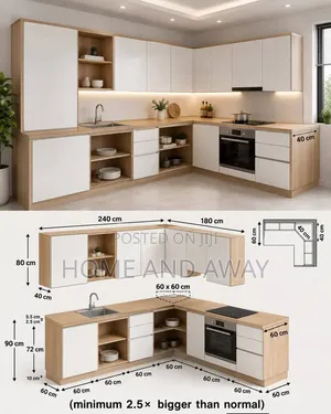 Off-White Cream Kitchen Cabinets From 830,000/- Per Running Meter