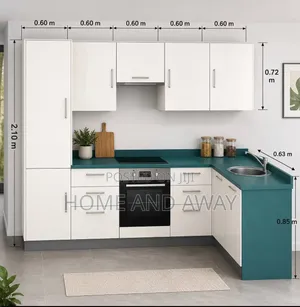 Medium L Shaped Kitchen Cabinets in Any Colour 800,000/- Per Meter