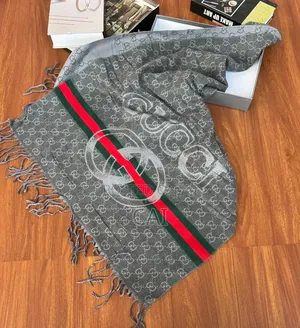 Gucci New Nikky Wool Gg Monogram Web Scarf