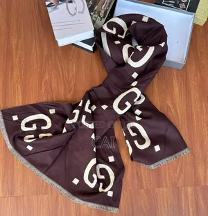 Gucci New Nikky Wool Gg Monogram Web Scarf